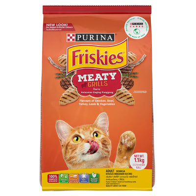 Purina Friskies Dry Cat Food 1kg | Meaty | Seafood | Surfin | Indoor