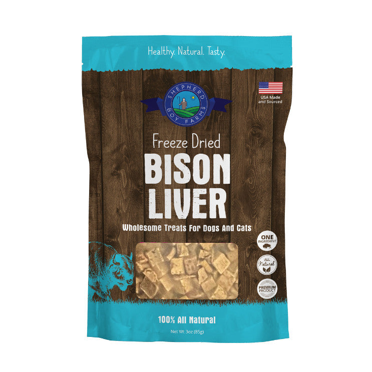 Shepherd Boy Farms Freeze-Dried Treats for Dogs & Cats 3oz  | Beef Chicken Duck Lamb Minnows Pork Bison