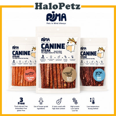 Rima Canine Steak Slice Dog Treats | Salmon | Duck | Beef