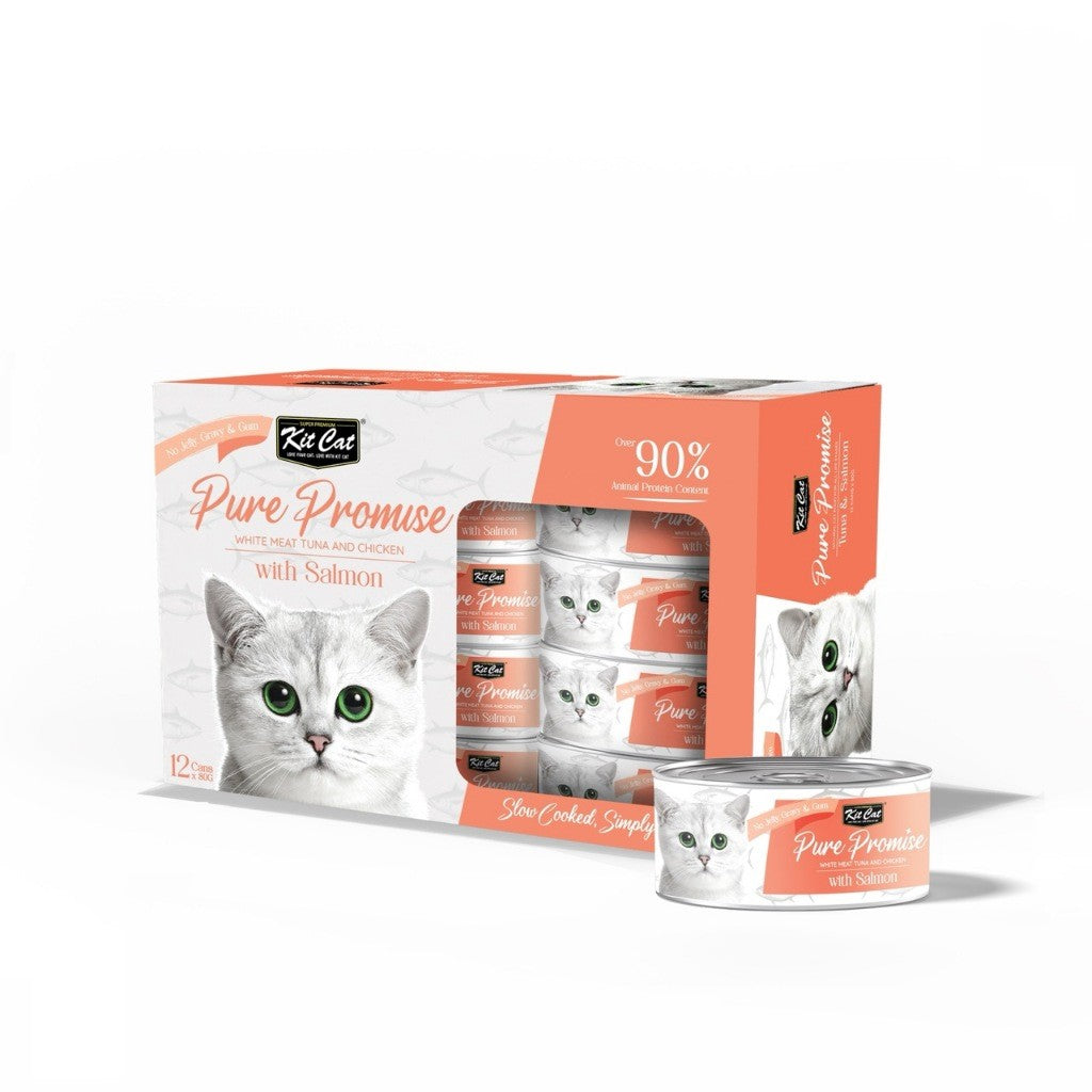 [12x] Kit Cat Pure Promise Natural Slow-Cooked Wet Cat Food