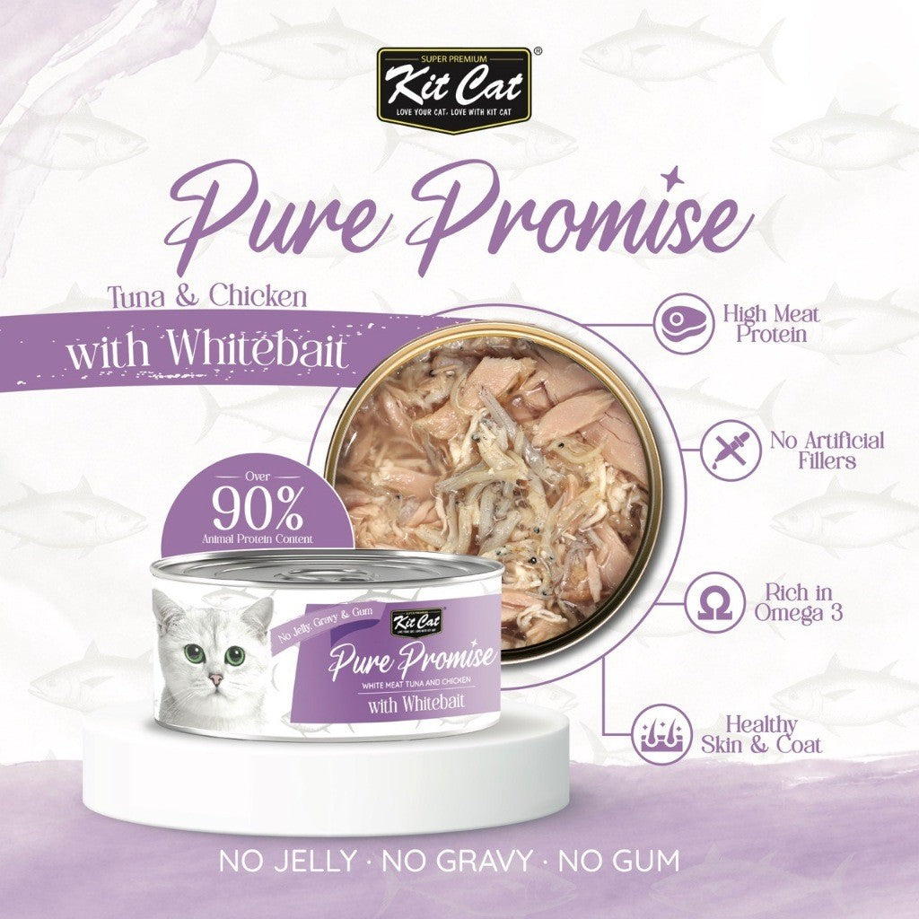 [12x] Kit Cat Pure Promise Natural Slow-Cooked Wet Cat Food