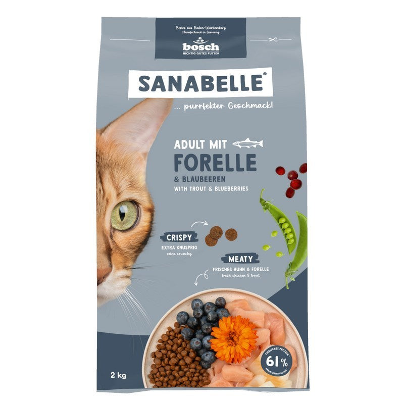 Sanabelle Cat Dry Food 2kg Kitten Adult Sensitive Lamb Poultry Urinary Hair & Skin Grande