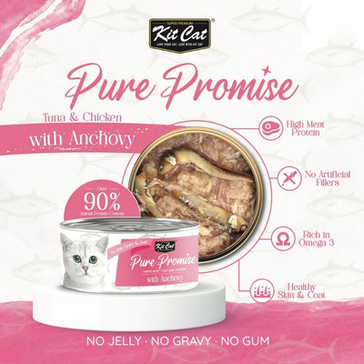 [12x] Kit Cat Pure Promise Natural Slow-Cooked Wet Cat Food