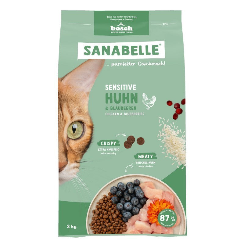 Sanabelle Cat Dry Food 2kg Kitten Adult Sensitive Lamb Poultry Urinary Hair & Skin Grande