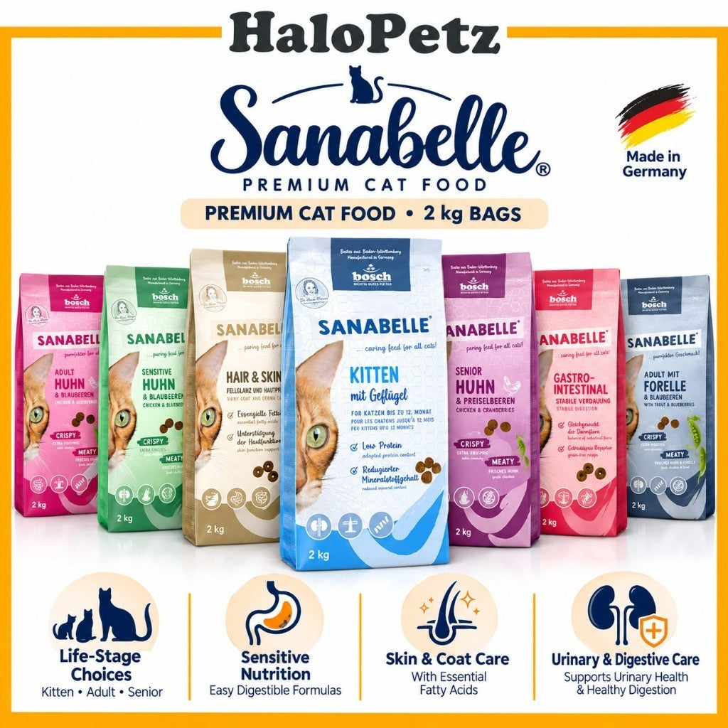 Sanabelle Cat Dry Food 2kg Kitten Adult Sensitive Lamb Poultry Urinary Hair & Skin Grande