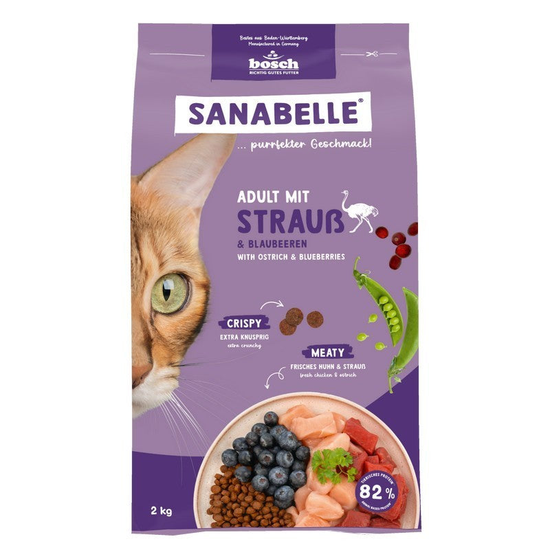 Sanabelle Cat Dry Food 2kg Kitten Adult Sensitive Lamb Poultry Urinary Hair & Skin Grande