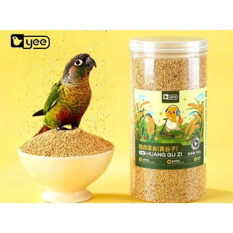YEE Yellow Millet Bird & Hamster Food 950g | Natural High Palatability Seeds for Parrots, Lovebirds, Budgies Small Pet