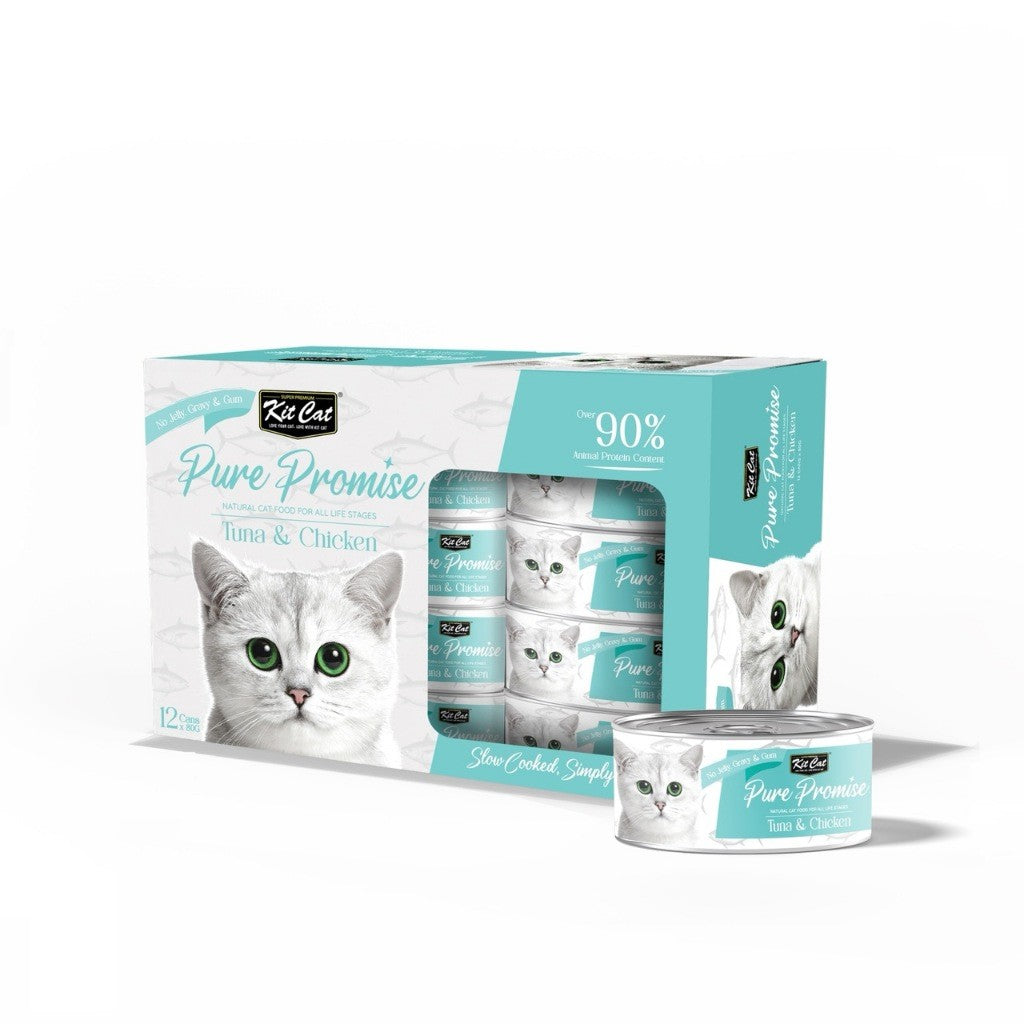 [12x] Kit Cat Pure Promise Natural Slow-Cooked Wet Cat Food
