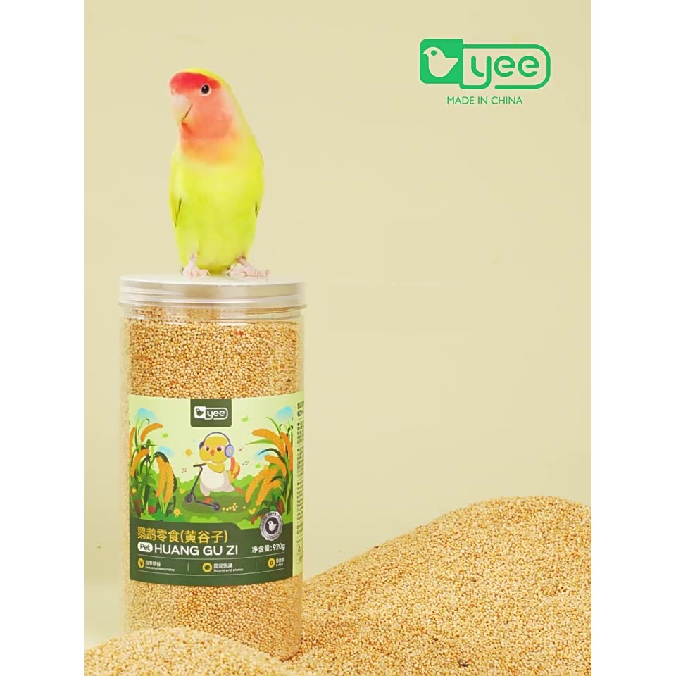 YEE Yellow Millet Bird & Hamster Food 950g | Natural High Palatability Seeds for Parrots, Lovebirds, Budgies Small Pet
