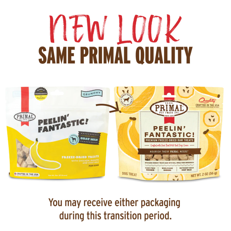 Primal Freeze Dried Raw Dog Treats 2oz | Butter Banana Pumpkin Maple Flavours