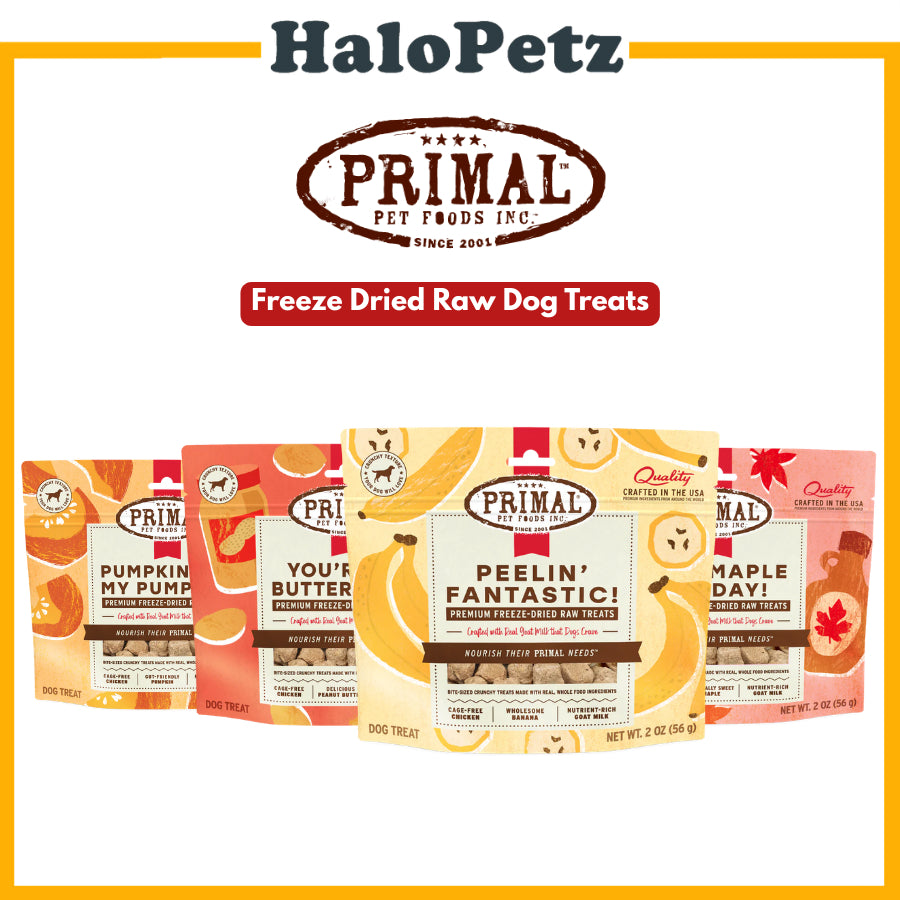 Primal Freeze Dried Raw Dog Treats 2oz | Butter Banana Pumpkin Maple Flavours