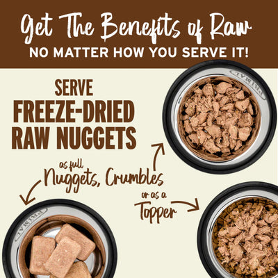 Primal Freeze Dried Raw Dog Food Nuggets 14oz | Beef Chicken Duck Lamb Pork Rabbit Turkey Venison