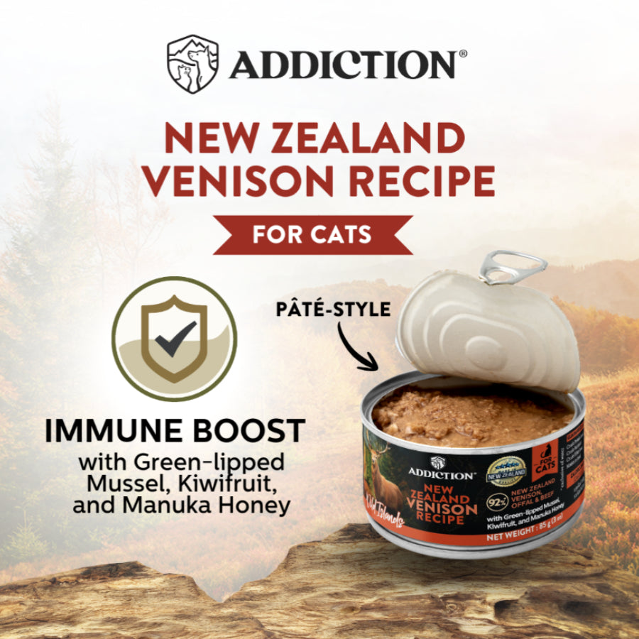 Addiction Wild Islands Grain-Free Wet Canned Cat Food 85g | Venison, Highland, Island Birds, King Salmon