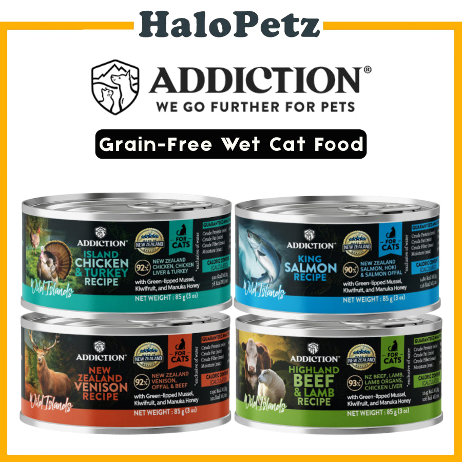 Addiction Wild Islands Grain-Free Wet Canned Cat Food 85g | Venison, Highland, Island Birds, King Salmon