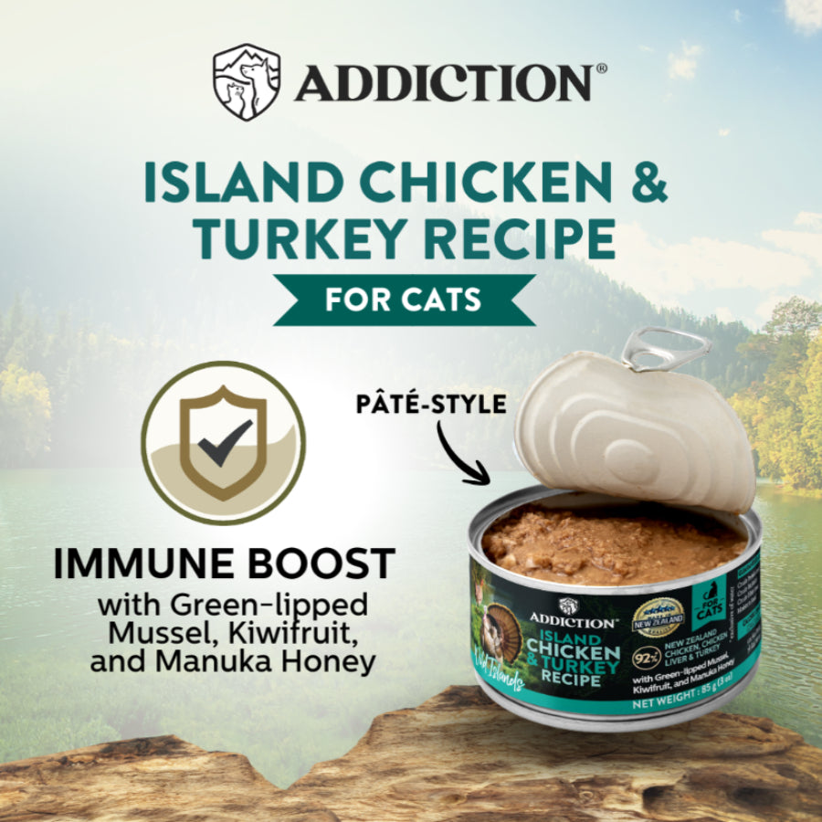Addiction Wild Islands Grain-Free Wet Canned Cat Food 85g | Venison, Highland, Island Birds, King Salmon