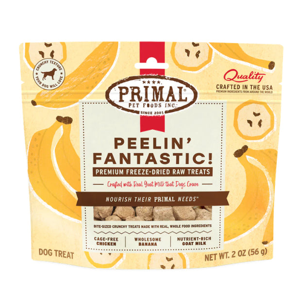 Primal Freeze Dried Raw Dog Treats 2oz | Butter Banana Pumpkin Maple Flavours