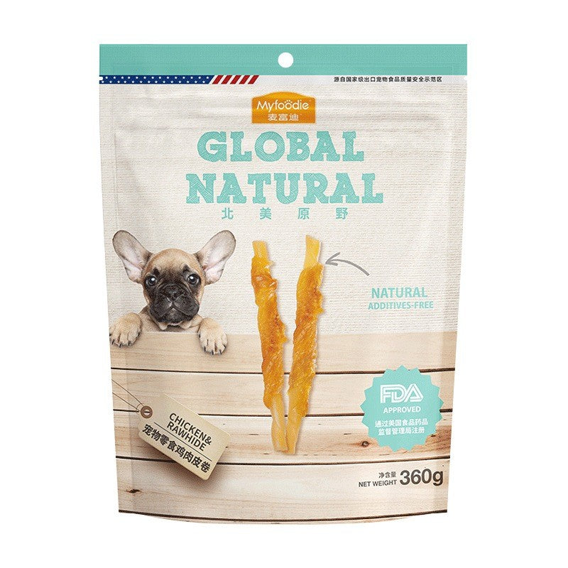 Myfoodie Global Natural Air Dried Chicken Duck Jerky Dog Treat