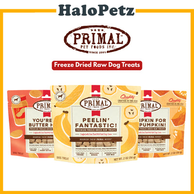 Primal Freeze Dried Raw Dog Treats 2oz | Butter Banana Pumpkin Maple Flavours
