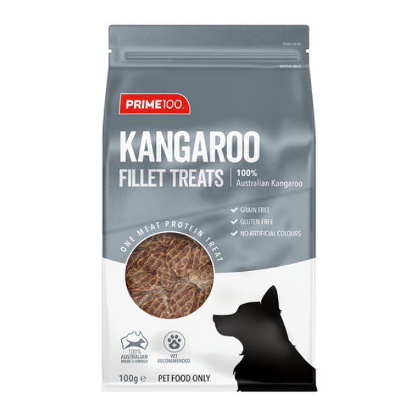 Prime100 Air Dried Dog Fillet Treats Jerky 100g | Single Protein Dog Treats