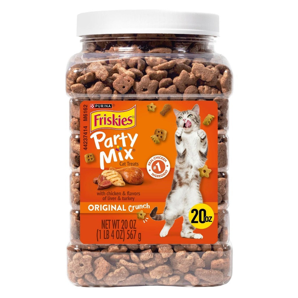 Friskies Party Mix Cat Treats Tub 20oz | Chicken | Gravy-licious