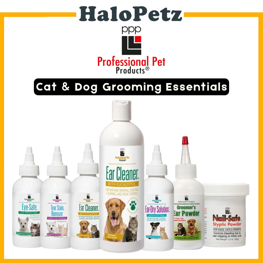 PPP Eye, Ear & Nail Grooming Essentials for Cat & Dog - Nail Styptic Powder, Ear Cleaner, Tear Stain remover