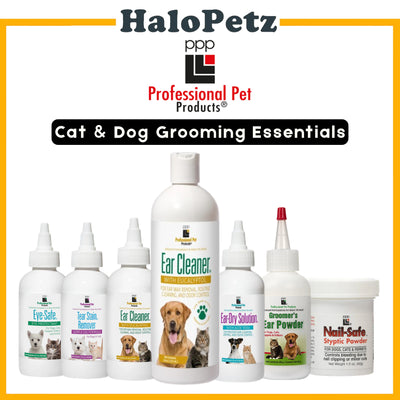 PPP Eye, Ear & Nail Grooming Essentials for Cat & Dog - Nail Styptic Powder, Ear Cleaner, Tear Stain remover