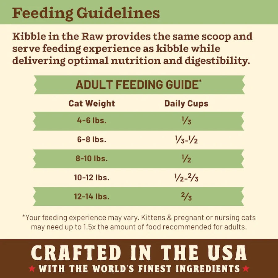 Primal Kibble in the Raw Freeze Dried Cat Food 1.5lbs | Raw Coated Dry Cat Food