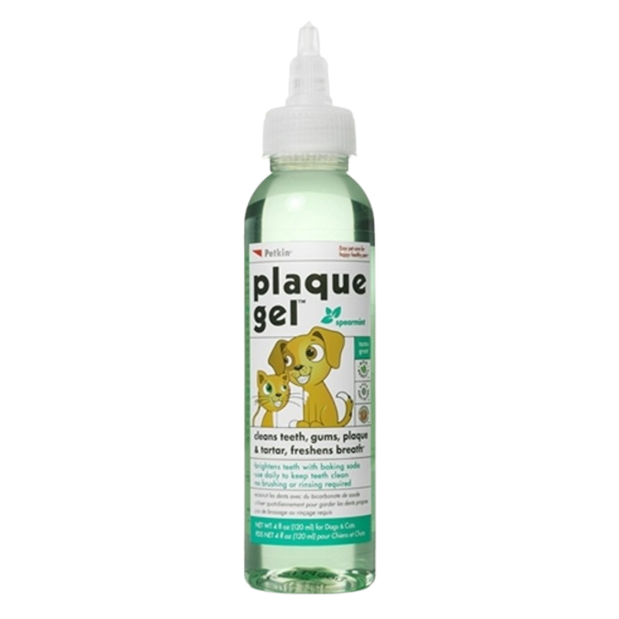 Petkin Dental Health Plaque Gel Spray for Cats & Dogs 4oz | Fresh Breath & Clean Teeth