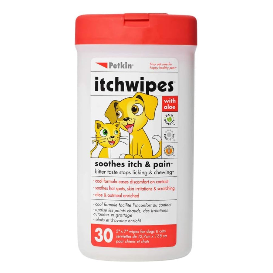 PETKIN Plaque Tooth Wipes, Ear Wipes & Eye Wipes for Dogs & Cats | Daily Grooming Wipes